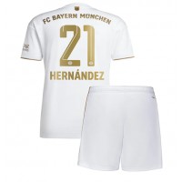 Fotbalové Dres Bayern Munich Lucas Hernandez #21 Dětské Venkovní 2022-23 Krátký Rukáv (+ trenýrky)